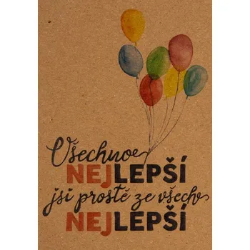 Přáníčko BeBechy - recyklovaný papír - Nejlepší