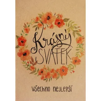 Přáníčko BeBechy – recyklovaný papír – Svátek2