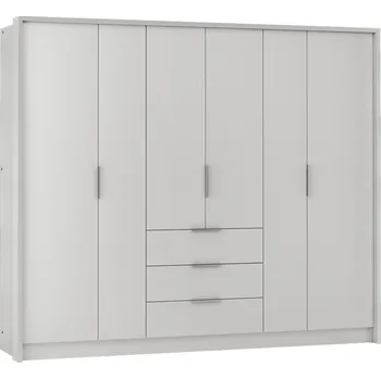 Šatní skříň STO Šatní skříň BANGKOK 255 cm, Bílá