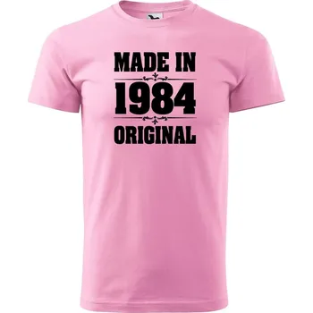 Pánské tričko DOBRÝ TRIKO Pánské tričko s potiskem Made in 1984 Velikost: S, Barva: Růžová