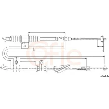 Auto-moto Lanovod parkovací brzdy COFLE 17.2522