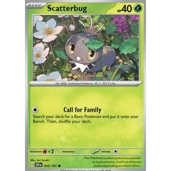 Volný čas Pokémon SSP 005/191 Scatterbug - Surging Sparks Stav: Near Mint, Verze: NORMAL