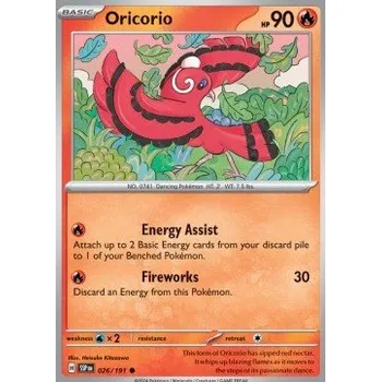 Karetní hra Pokémon SSP 026/191 Oricorio - Surging Sparks Stav: Near Mint, Verze: REVERSE HOLO