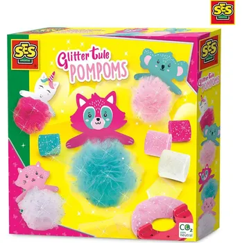 kreativní sada SES Kreativní sada Glitter Pompons