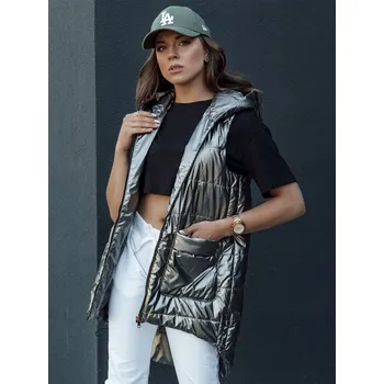 Dámská prošívaná vesta JESS TY3449 Barva: Tmavě Šedá, Velikost: 2XL