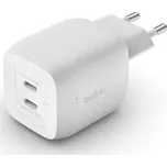 Belkin BOOST CHARGE™ Duální 45W USB-C Power Delivery GaN PPS nástěnná nabíječka, bílá WCH011vfWH - originální