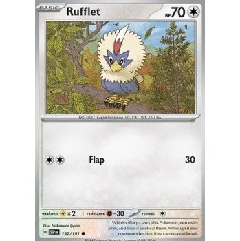 Sběratelská karetní hra Pokémon SSP 152/191 Rufflet - Surging Sparks Stav: Near Mint, Verze: NORMAL