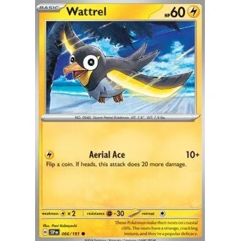 Sběratelská karetní hra Pokémon SSP 066/191 Wattrel - Surging Sparks Stav: Near Mint, Verze: REVERSE HOLO