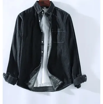 Pánská denim košile Barva: Šedá, Velikost: XXS