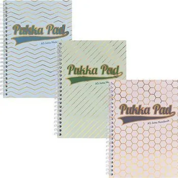 Sešit Spirálový sešit Haze Jotta, mix vzorů, A5, linkovaný, PUKKA PAD 9868(AST)-HZE