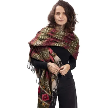 Šála Šála INDI vínovo-zelená aztek III.