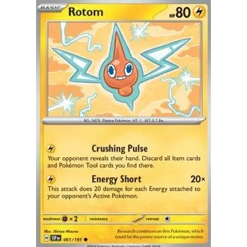 Sběratelská karetní hra Pokémon SSP 061/191 Rotom - Surging Sparks Stav: Near Mint, Verze: REVERSE HOLO