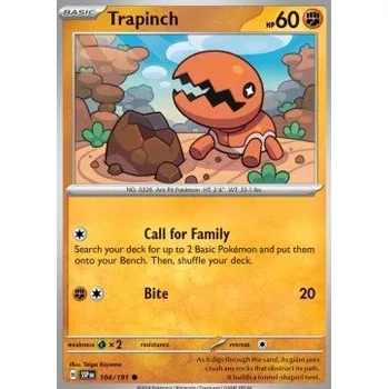 Karetní hra Pokémon SSP 104/191 Trapinch - Surging Sparks Stav: Near Mint, Verze: REVERSE HOLO