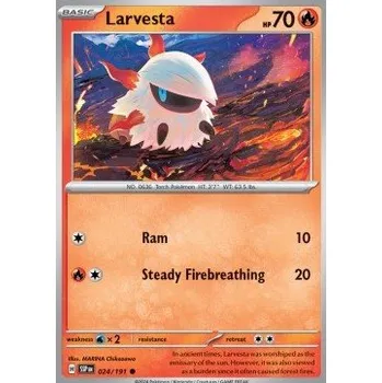 Volný čas Pokémon SSP 024/191 Larvesta - Surging Sparks Stav: Near Mint, Verze: NORMAL