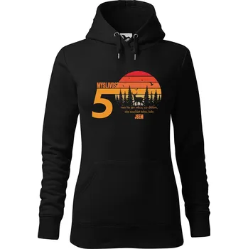 Dámská mikina DOBRÝ TRIKO Dámská mikina s potiskem 50 let myslivost Velikost dámské mikiny: 2XL, Barva: Černá