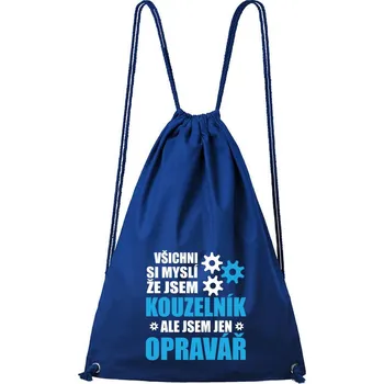 Městský batoh DOBRÝ TRIKO Bavlněný batoh Kouzelník opravář Barva: Královsky modrá