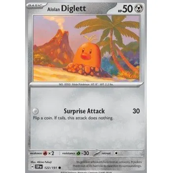 Sběratelská karetní hra Pokémon SSP 122/191 Alolan Diglett - Surging Sparks Stav: Near Mint, Verze: NORMAL