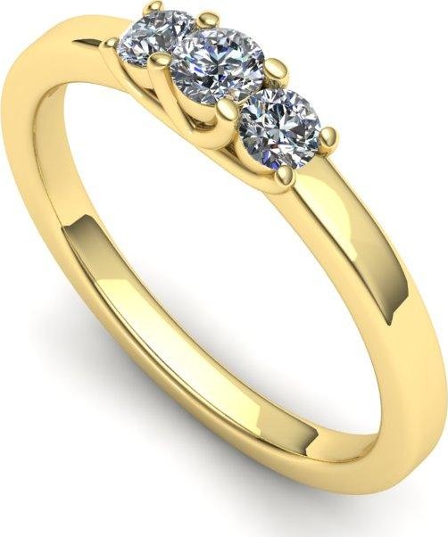 Zlatý prsten s brilianty PZ21007 Materiál: Červené zlato 14kt, Velikost: 66
