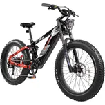 Cyrusher Ranger 2.0 celoodpružené horské elektrokolo Fatbike pro všechny terény černé (Baterie LG 1040Wh)