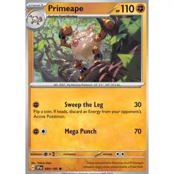 Sběratelská karetní hra Pokémon SSP 099/191 Primeape - Surging Sparks Stav: Near Mint, Verze: REVERSE HOLO