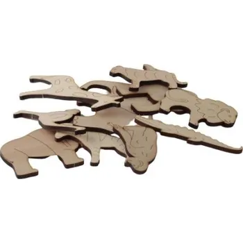 Dřevěná hračka Kreativní hračka T-Wood Doplňková sada k Hracím stěnám - Zvířátka ZOO