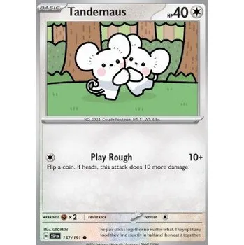 Sběratelská karetní hra Pokémon SSP 157/191 Tandemaus - Surging Sparks Stav: Near Mint, Verze: REVERSE HOLO