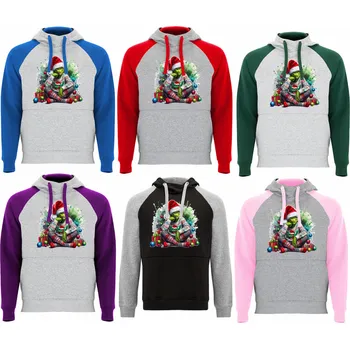 Chlapecká mikina Mikina Grinch Vánoce Barva: Melírová / červená, Velikost: 110/116 - 5/6let