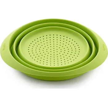 Cedník a síto Lekue, Cedník Lekue silikonový skládací 23 cm zelený - Formadore