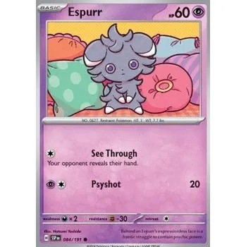 Volný čas Pokémon SSP 084/191 Espurr - Surging Sparks Stav: Near Mint, Verze: NORMAL