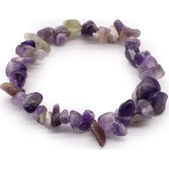 Drahý kámen Ancient Wisdom Náramek s drahými kameny Ametyst