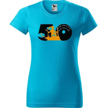 Dámské tričko DOBRÝ TRIKO Dámské tričko s potiskem Jsem střelená 50 let Barva: Tyrkysová, Velikost: XS