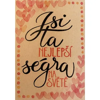 Přáníčko BeBechy – recyklovaný papír – Ségra