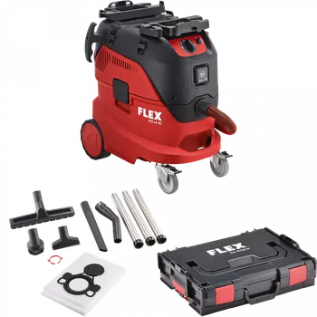 Průmyslový vysavač FLEX VCE 44 L AC-Set, Bezpečnostní vysavač s automatickým čištěním filtru, 42 l, třída L&nbsp;+ fleecové filtrační sáčky