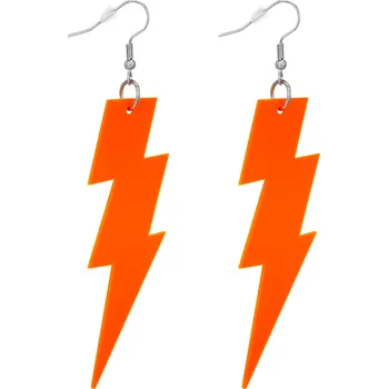 Karnevalový doplněk Oranžové náušnice Blesk
