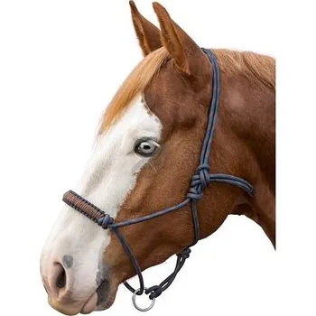 Ohlávka provazová LproWest Bicolor, hnědo-modrá velikost FULL