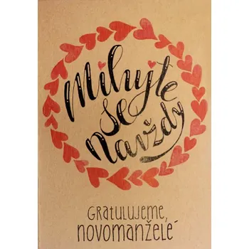 Přáníčko BeBechy – recyklovaný papír – Navždy