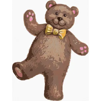 Malování podle čísel Plyšový medvídek (Sue Ellen Brown), 40x50 cm, bez rámu a bez vypnutí plátna