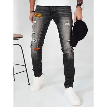 Pánské oblečení Pánské džíny UX4150 Barva: Tmavě Šedá, Velikost: 32