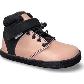 Chlapecká obuv Zimní kotníkové barefoot boty Pegres BF40 0.1 růžová Velikost: EU 25