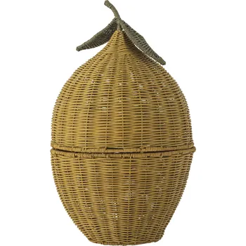 Bloomingville Úložný ratanový koš Sage Yellow