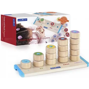 Dřevěná hračka Navlékací kroužky Počítej a skládej barevné válečky
