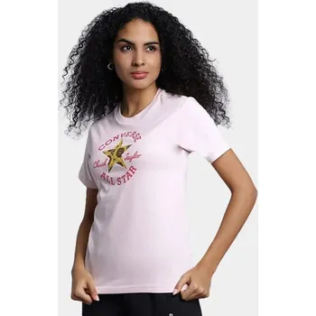 Dámské tričko tričko Converse Floral Chuck Taylor Patch Slim/10026756 - A05/Blush Hush L
