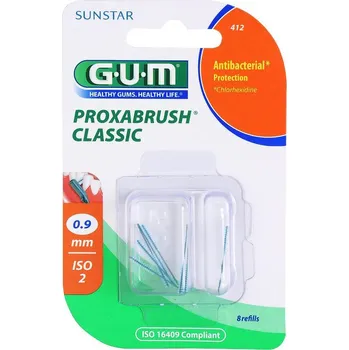 Zubní kartáček G.U.M Proxabrush Classic náhradní mezizubní kartáčky v blistru 0,9 mm (Interdental Brush) 8 ks