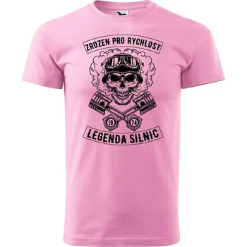 Pánské tričko DOBRÝ TRIKO Pánské tričko s potiskem Zrozen pro rychlost Velikost: S, Barva: Růžová