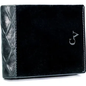 Peněženka Originální pánská peněženka z lícové kůže Barva: Černá/ Bez zapínaní