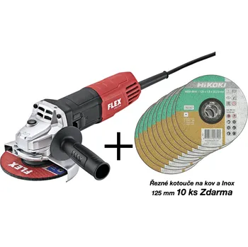Sada nářadí FLEX L 811 125 Úhlová bruska 800 W 125 mm + dárek řezné kotouče na kov a Inox 125 mm 10 ks Zdarma