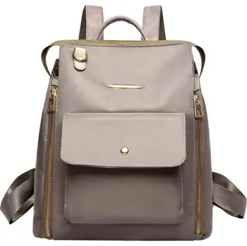 Dámský šedý nylonový batoh Barva: Šedá