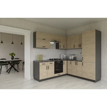 Kuchyňská linka Casarredo Horly R3P dub přímořský/grafit