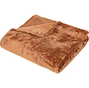 deka Atmosphera Deka s motivem listů RYO, 180 x 230 cm, oranžová