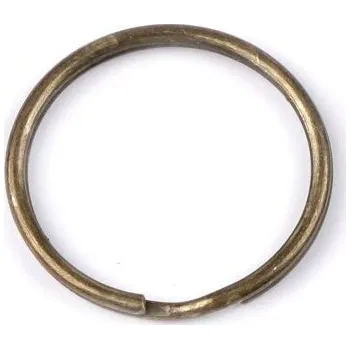 Kroužek, 25mm, kovový, staromosaz